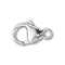 JewelrySupply Lobster Clasp w/Soldered Closed Ring 13.5x7mm Sterling Silver (1-Pc)